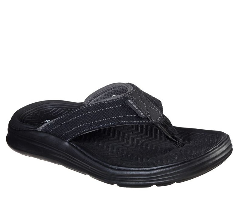 Skechers Herr Svarta Flip Flop - Relaxed Fit: Sargo - Wolters - Sverige (UPGAJ-3582)